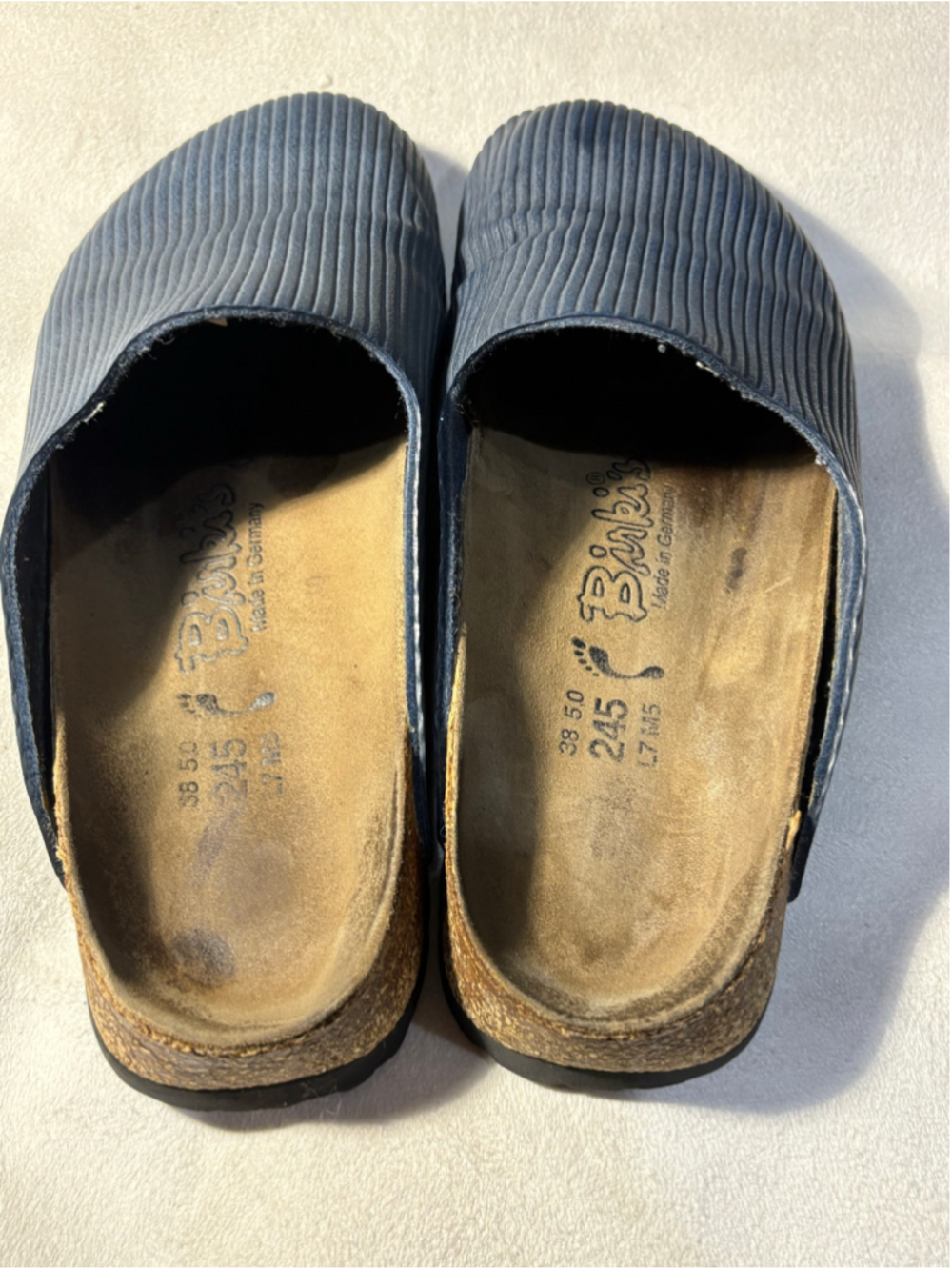 Women's Birkenstock Clogs Size 7 Blue Brown - Picture 5 of 6